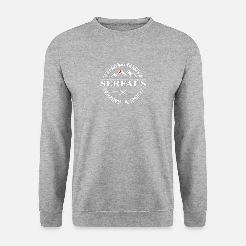 Ski Team Österreich Serfaus Winter - Unisex Pullover - Weißgrau meliert