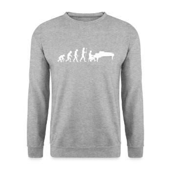 Piano Piano Music Musician - Unisex Sweatshirt - salt & pepper - Front - Alina (178cm) & Michal (187cm)