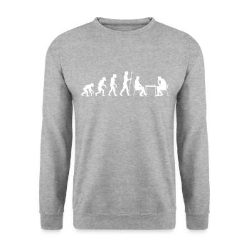 Tournoi d'échecs d'échecs jeu Pièces d'échecs pion - Sweat-shirt Unisexe - gris chiné - Devant - Alina (178cm) & Michal (187cm)