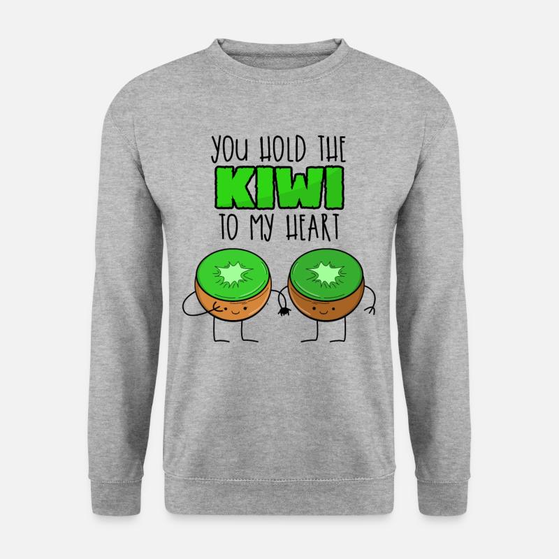 Kiwi - Unisex Pullover - Weißgrau meliert