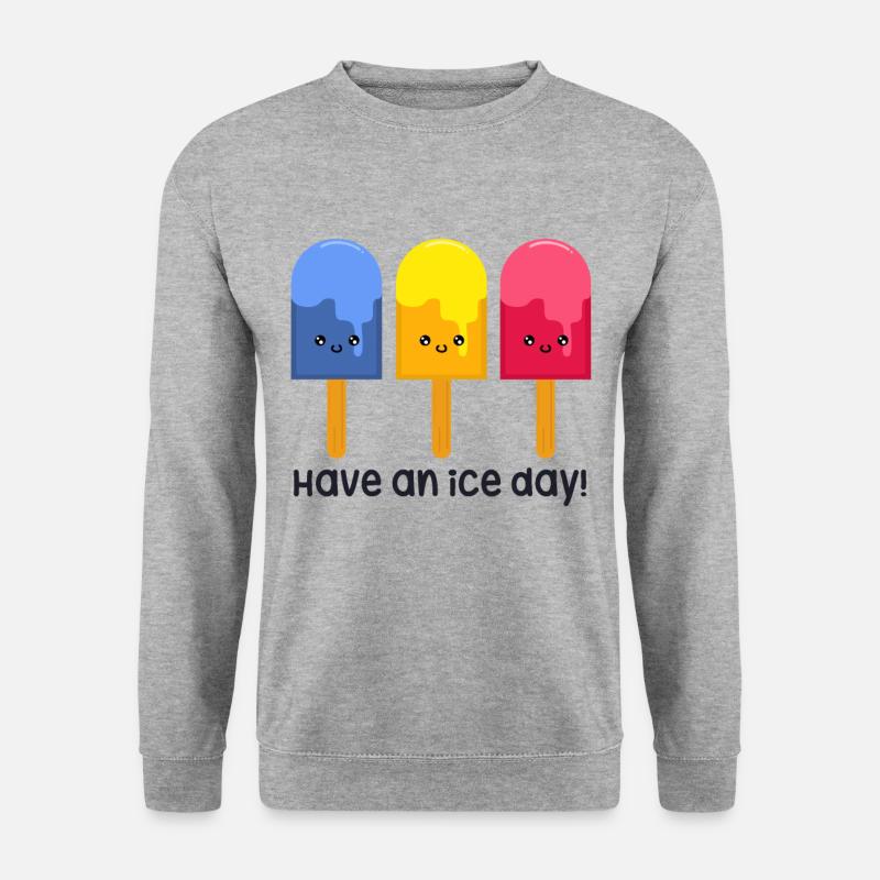 Eis - Unisex Pullover - Weißgrau meliert