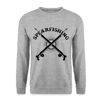 Spearfishing harpoons free-water hunting gift idea - Unisex Sweatshirt - salt & pepper - Front - Alina (178cm) & Michal (187cm)