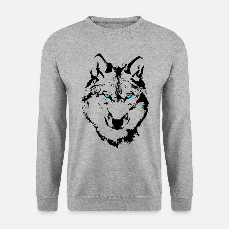 Wolf - Unisex Pullover - Weißgrau meliert