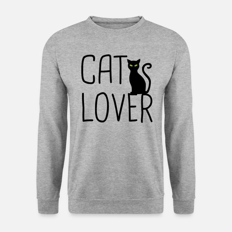 Cat Lover - Unisex Pullover - Weißgrau meliert