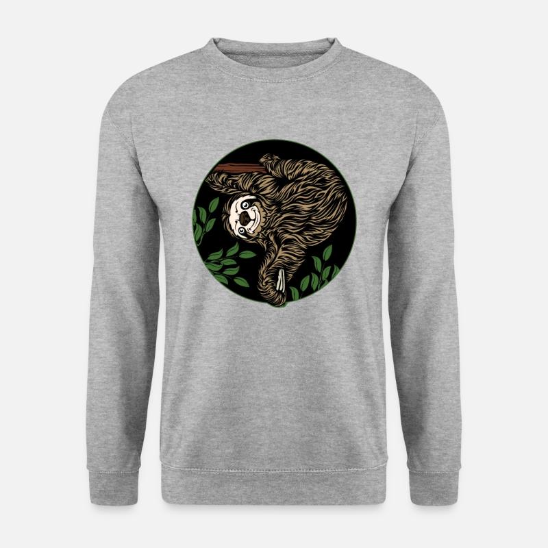 Faultier - Unisex Pullover - Weißgrau meliert