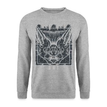 chauve-souris - Sweat-shirt Unisexe - gris chiné - Devant - Alina (178cm) & Michal (187cm)