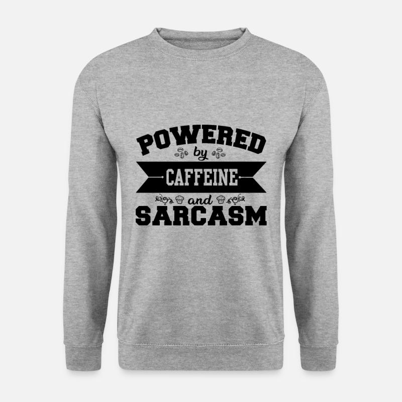 Kaffee - Unisex Pullover - Weißgrau meliert