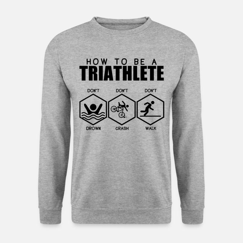 Triathlet - Unisex Pullover - Weißgrau meliert