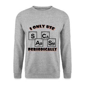 chimiste - Sweat-shirt Unisexe - gris chiné - Devant - Alina (178cm) & Michal (187cm)