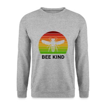 Bee Enfant - Bee T-shirt - Sweat-shirt Unisexe - gris chiné - Devant - Alina (178cm) & Michal (187cm)