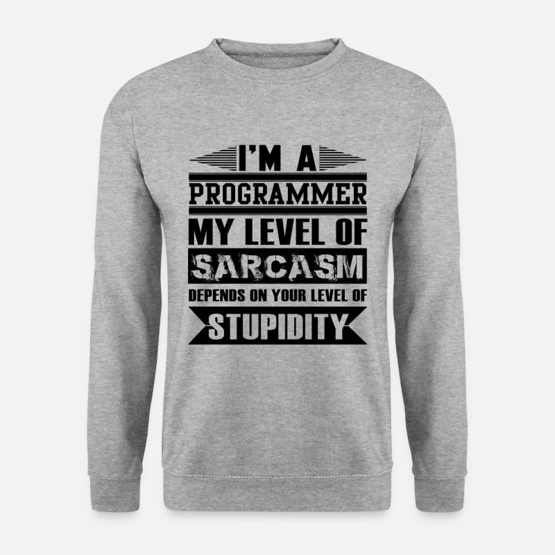 Programmierer - Unisex Pullover - Weißgrau meliert