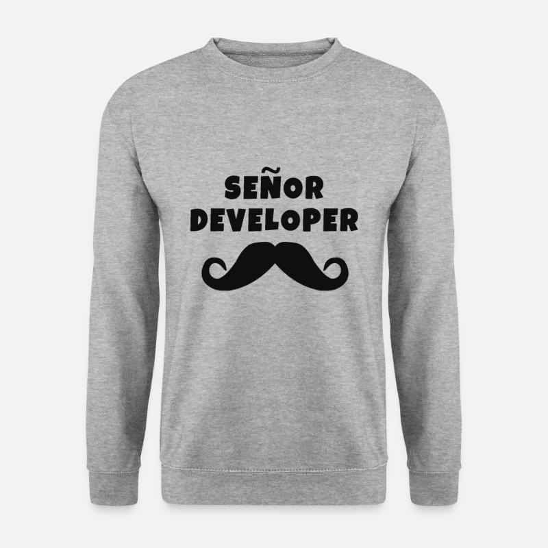 Senor Developer Coder T-Shirt - Unisex Pullover - Weißgrau meliert