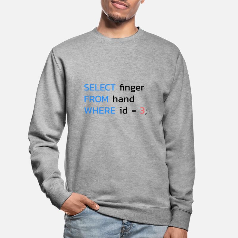 Funny SQL Middle Finger Developer Unisex Pullover