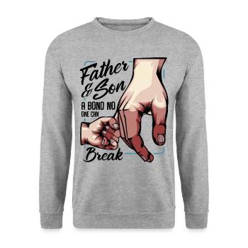 Cadeau des paroles sympas des meilleurs amis des Pères Fils - Sweat-shirt Unisexe - gris chiné - Devant - Alina (178cm) & Michal (187cm)