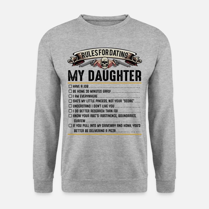 Vater und Tochter - Unisex Pullover - Weißgrau meliert