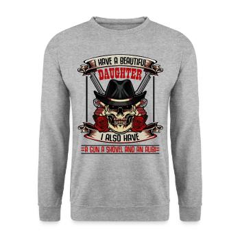 Père et fille - Sweat-shirt Unisexe - gris chiné - Devant - Alina (178cm) & Michal (187cm)