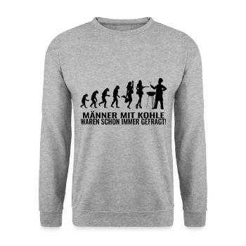 Barbecue, Coal, Grill Master, Funny Gift - Unisex Sweatshirt - salt & pepper - Front - Alina (178cm) & Michal (187cm)