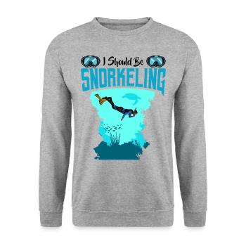Snorkelling - Unisex Sweatshirt - salt & pepper - Front - Alina (178cm) & Michal (187cm)