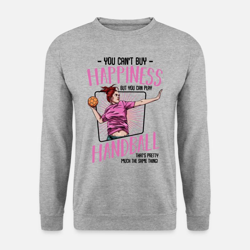 Handball - Unisex Pullover - Weißgrau meliert