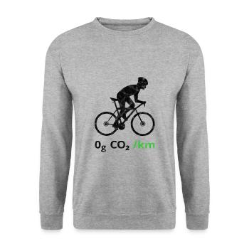 Vélo Protection de l'environnement Protection du climat - Sweat-shirt Unisexe - gris chiné - Devant - Alina (178cm) & Michal (187cm)