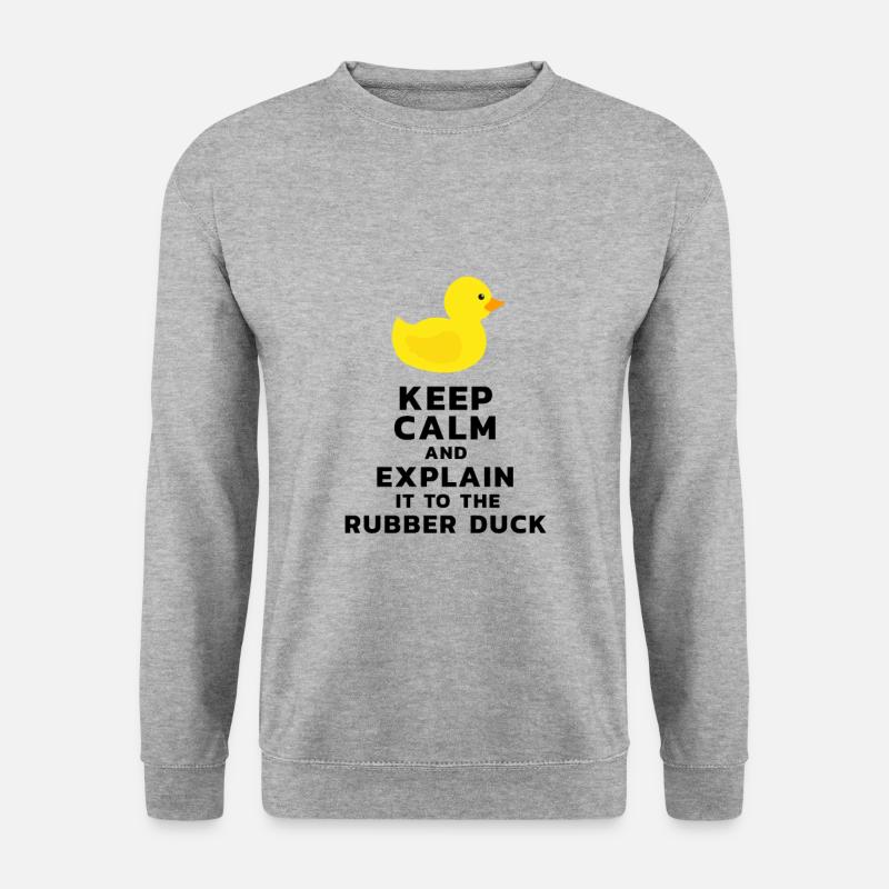 Programmeur Caoutchouc Debug - Sweat-shirt Unisexe - gris chiné