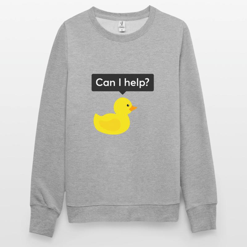 Programmer rubber duck debugging Unisex Sweatshirt