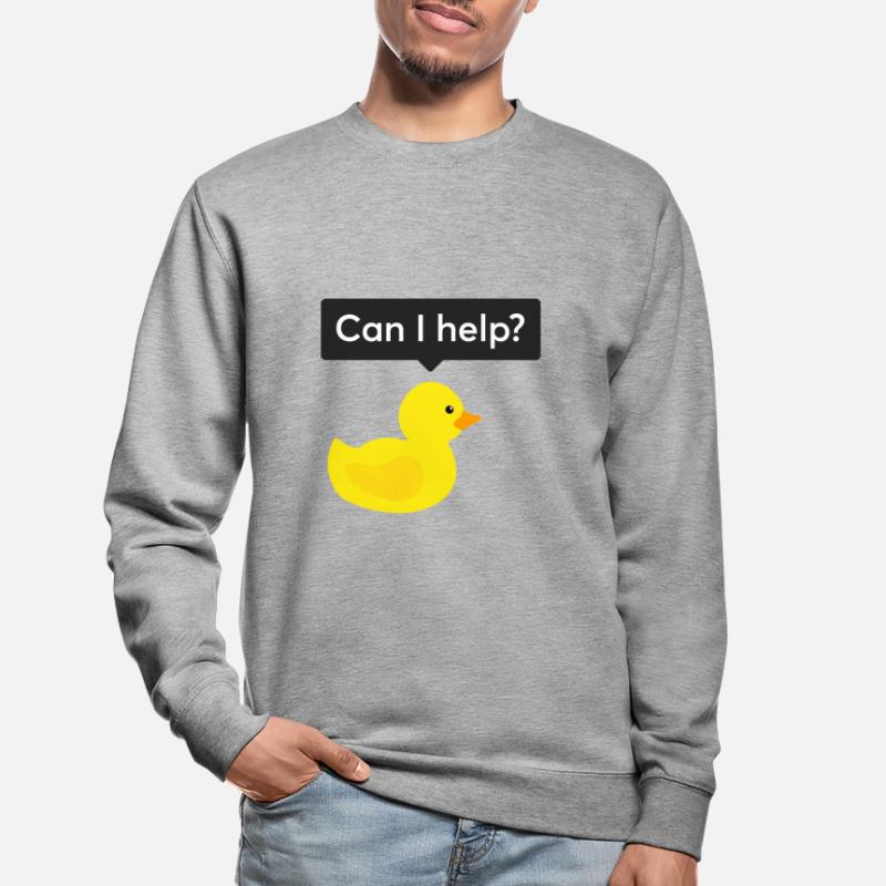 Programmer rubber duck debugging Unisex Sweatshirt
