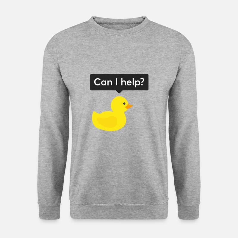 Programmierer Gummiente Debugging - Unisex Pullover - Weißgrau meliert