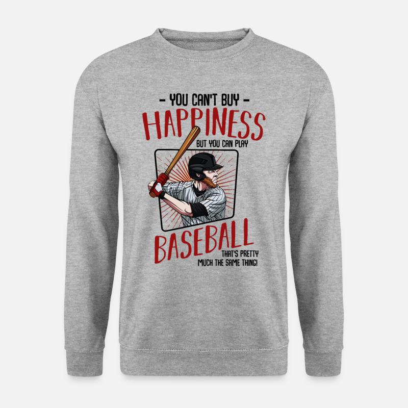Baseball - Unisex Pullover - Weißgrau meliert