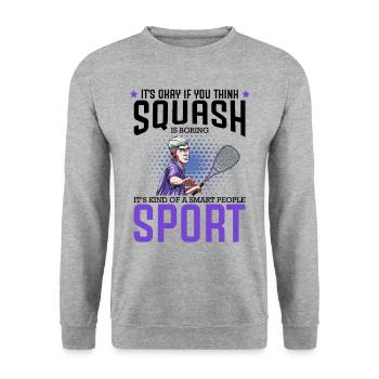 squash - Unisex Sweatshirt - salt & pepper - Front - Alina (178cm) & Michal (187cm)