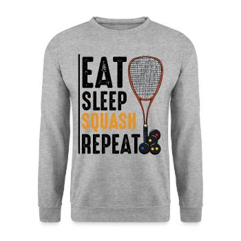 squash - Unisex Sweatshirt - salt & pepper - Front - Alina (178cm) & Michal (187cm)