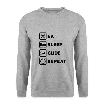 Glider Glider Glider - Unisex Sweatshirt - salt & pepper - Front - Alina (178cm) & Michal (187cm)