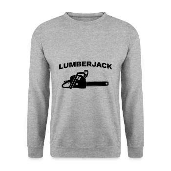 Baumfäller Motorsäge Kettensäge - Unisex Pullover - Weißgrau meliert - Vorne - Alina (178cm) & Michal (187cm)