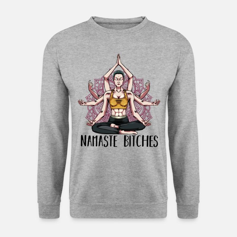 Yoga - Unisex Pullover - Weißgrau meliert