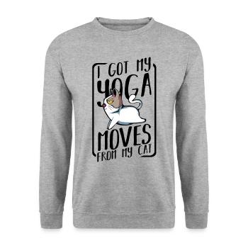 Yoga - Unisex Pullover - Weißgrau meliert - Vorne - Alina (178cm) & Michal (187cm)