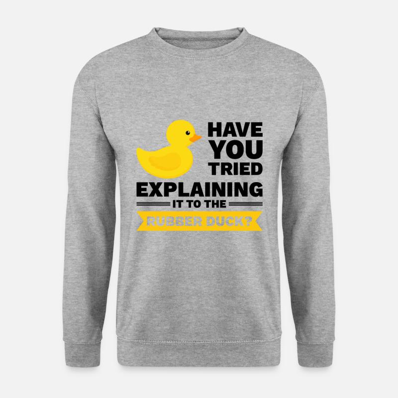 Programmeur Caoutchouc Debug - Sweat-shirt Unisexe - gris chiné