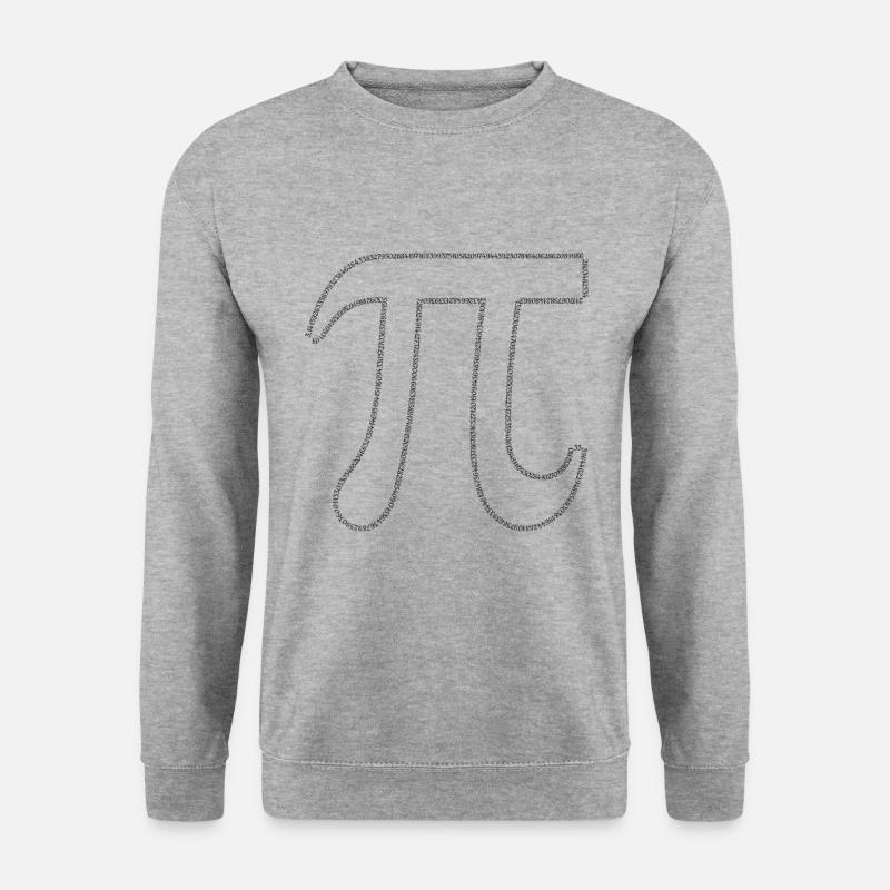PI Symbol 3,14 Zeichen Kreiszahl Mathe Geschenk Pi - Unisex Pullover - Weißgrau meliert
