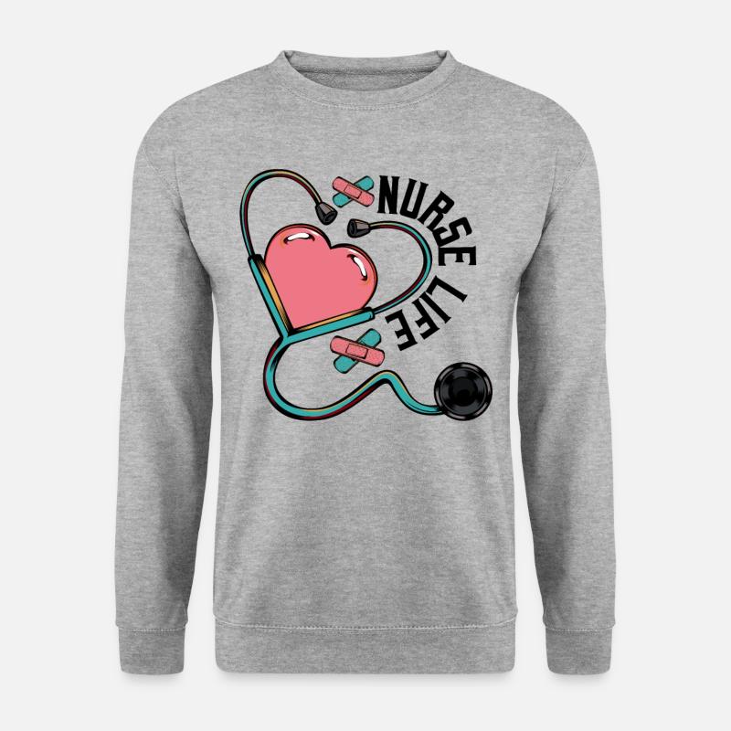 Krankenschwester - Unisex Pullover - Weißgrau meliert