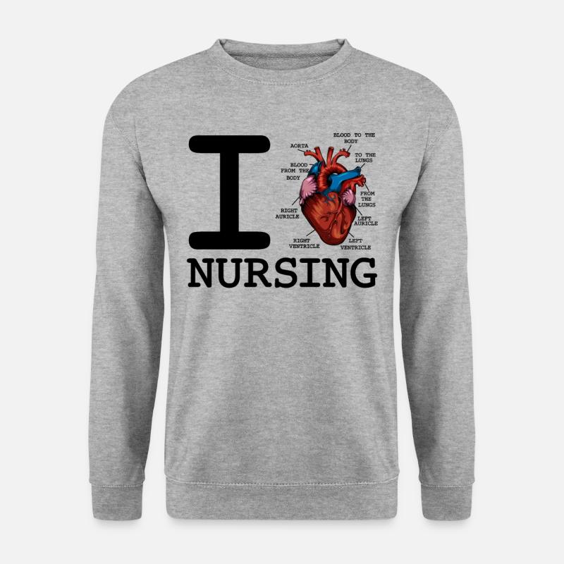 Krankenschwester - Unisex Pullover - Weißgrau meliert