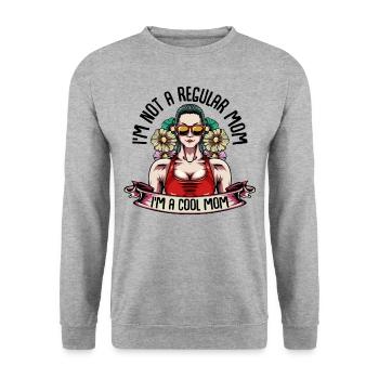 Je ne suis pas une maman ordinaire Je suis une maman cool - Sweat-shirt Unisexe - gris chiné - Devant - Alina (178cm) & Michal (187cm)
