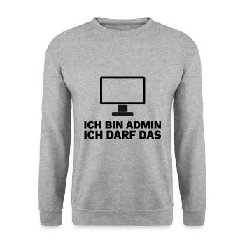 Programmierer Root Administrator - Unisex Pullover - Weißgrau meliert - Vorne - Alina (178cm) & Michal (187cm)
