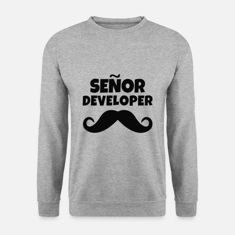 Senior Programmierer Geschenk - Unisex Pullover - Weißgrau meliert