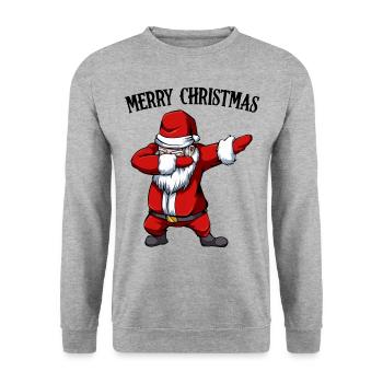 Santa Claus - Unisex Sweatshirt - salt & pepper - Front - Alina (178cm) & Michal (187cm)