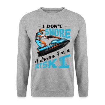 Jetski - Unisex Pullover - Weißgrau meliert - Vorne - Alina (178cm) & Michal (187cm)