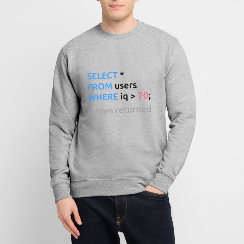 Programmeur Admin Drôle Code SQL Sweat-shirt Unisexe
