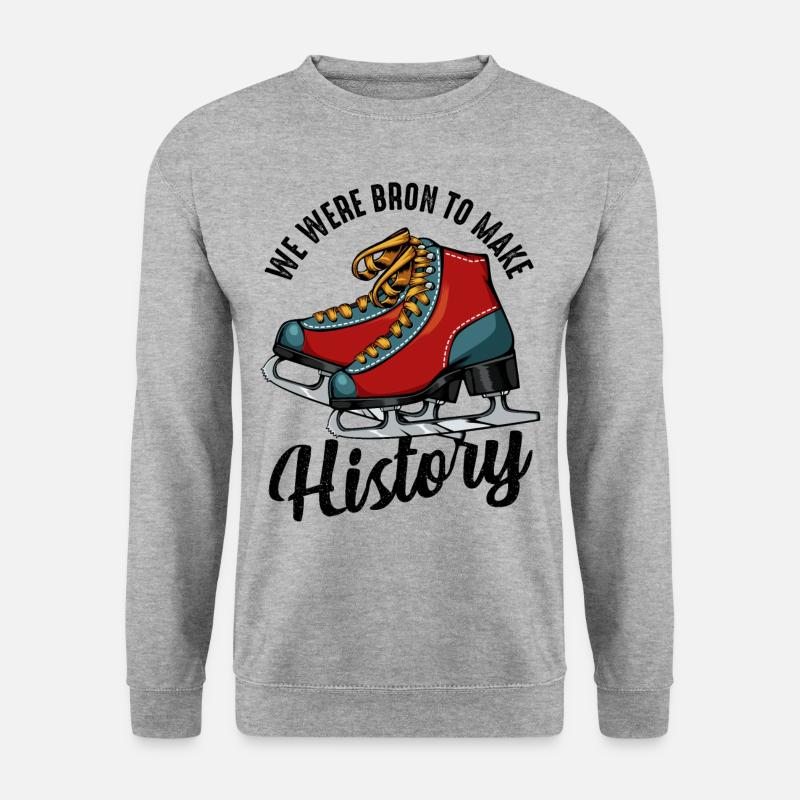 Eislaufen - Unisex Pullover - Weißgrau meliert