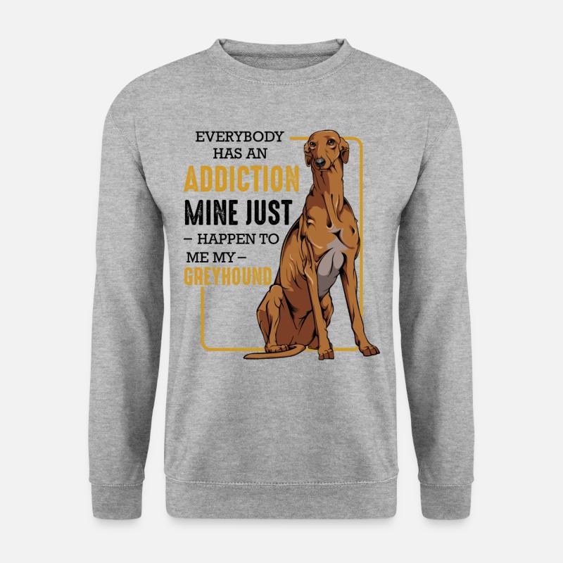 Windhund - Unisex Pullover - Weißgrau meliert