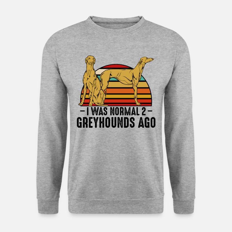 Windhund - Unisex Pullover - Weißgrau meliert