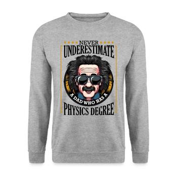 physicist - Unisex Sweatshirt - salt & pepper - Front - Alina (178cm) & Michal (187cm)