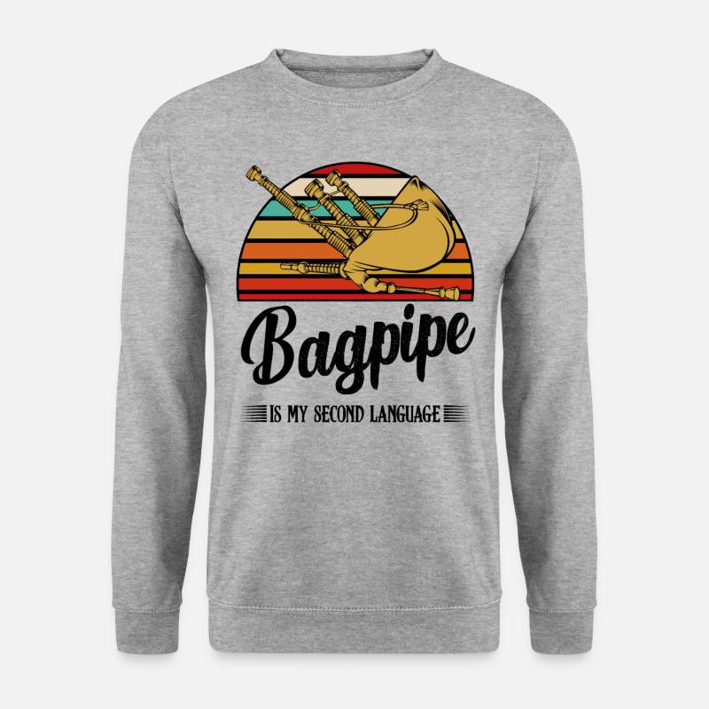 Dudelsack - Unisex Pullover - Weißgrau meliert